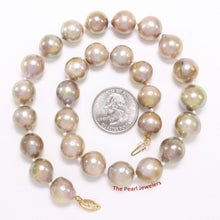 Load image into Gallery viewer, Lavender Nucleated Pearl Necklace with 14k Gold Clasp – 16”