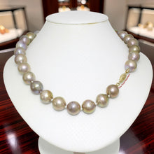 Load image into Gallery viewer, Lavender Nucleated Pearl Necklace with 14k Gold Clasp – 16”