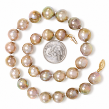 Load image into Gallery viewer, Lavender Nucleated Pearl Necklace with 14k Gold Clasp – 16”
