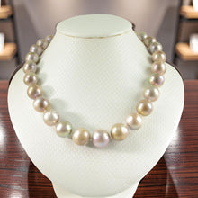 Load image into Gallery viewer, Natural Lavender Pearl Necklace with 14k Gold Clasp – 17”