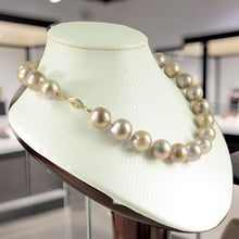 Load image into Gallery viewer, Natural Lavender Pearl Necklace with 14k Gold Clasp – 17”