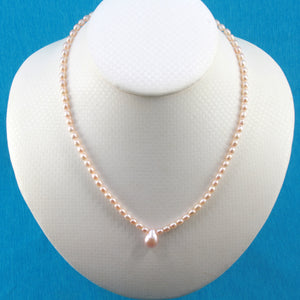621165S33-Genuine-Pink-Freshwater-Pearls-Adjustable-Necklace-.925-Silver-Clasp