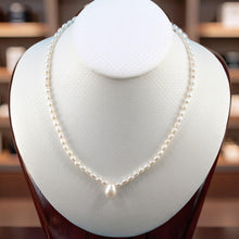 Load image into Gallery viewer, White Freshwater Pearl Pendant Necklace .925 Silver Clasp