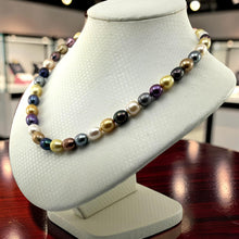 Load image into Gallery viewer, Colorful Rainbow Freshwater Pearl Necklace – 14kt Gold Clasp