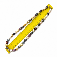 Load image into Gallery viewer, Colorful Rainbow Freshwater Pearl Necklace – 14kt Gold Clasp