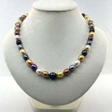 Load image into Gallery viewer, 629347-34 FRESHWATER CULTURED PEARLS COLORFUL RAINBOW NECKLACE 14KT CLASP