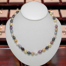 Load image into Gallery viewer, Multi-Color Freshwater Pearl Necklace – .925 Silver Clasp