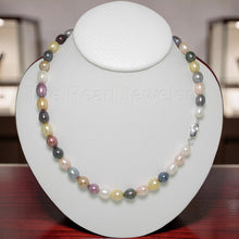 Load image into Gallery viewer, Multi-Color Freshwater Pearl Necklace – .925 Silver Clasp
