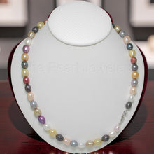 Load image into Gallery viewer, Multi-Color Freshwater Pearl Necklace – .925 Silver Clasp