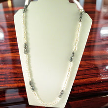 Load image into Gallery viewer, Baroque Peanut-Shaped Black &amp; White Pearl Necklace – 32" Endless