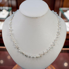 Load image into Gallery viewer, White Keshi Pearl Necklace – 1/3 Drill Design