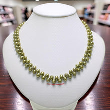 Load image into Gallery viewer, Green Mini Freshwater Pearl Lei Necklace