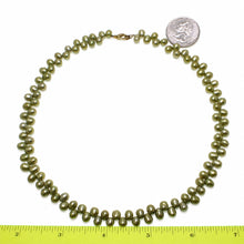 Load image into Gallery viewer, Green Mini Freshwater Pearl Lei Necklace