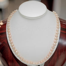 Load image into Gallery viewer, Baroque Peach Pearl Necklace – 24” Hand-Knotted with .925 Toggle Clasp