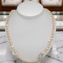 Load image into Gallery viewer, Baroque Peach Pearl Necklace – 24” Hand-Knotted with .925 Toggle Clasp