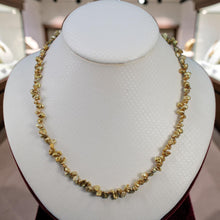 Load image into Gallery viewer, Golden-Green Keshi Pearl Necklace