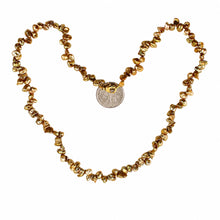 Load image into Gallery viewer, Golden-Green Keshi Pearl Necklace