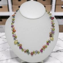 Load image into Gallery viewer, Hawaiian Rainbow Multi-Color Pearl Necklace – .925 Silver Clasp