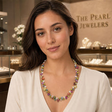 Load image into Gallery viewer, Hawaiian Rainbow Multi-Color Pearl Necklace – .925 Silver Clasp