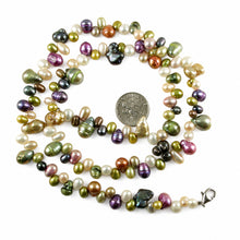 Load image into Gallery viewer, Hawaiian Rainbow Multi-Color Pearl Necklace – .925 Silver Clasp