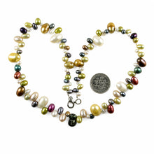 Load image into Gallery viewer, Hawaiian Rainbow Multi-Color Pearl Necklace – .925 Silver Clasp