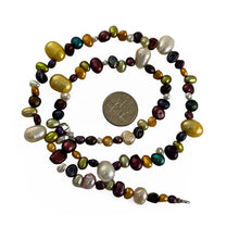 Load image into Gallery viewer, Hawaiian Rainbow Multi-Color Pearl Necklace – .925 Silver Clasp