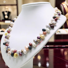 Load image into Gallery viewer, Multi-Color Freshwater Pearl Necklace – Sterling Silver Clasp
