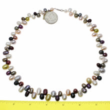 Load image into Gallery viewer, Multi-Color Freshwater Pearl Necklace – Sterling Silver Clasp