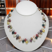 Load image into Gallery viewer, Multi-Color Freshwater Pearl Necklace – Sterling Silver Clasp