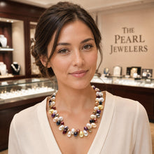 Load image into Gallery viewer, Multi-Color Freshwater Pearl Necklace – Sterling Silver Clasp