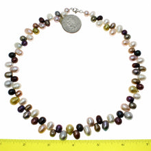 Load image into Gallery viewer, Multi-Color Freshwater Pearl Necklace – Sterling Silver Clasp