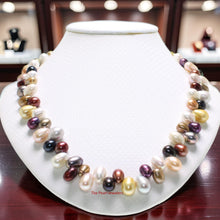 Load image into Gallery viewer, Multi-Color Freshwater Pearl Necklace – Sterling Silver Clasp