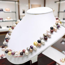 Load image into Gallery viewer, Multi-Color Freshwater Pearl Necklace – Sterling Silver Clasp