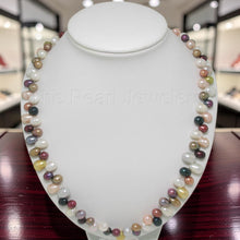 Load image into Gallery viewer, Multi-Color Freshwater Pearl Necklace – Sterling Silver Clasp