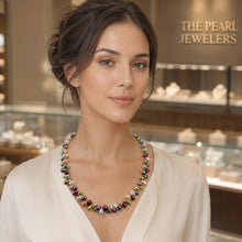 Load image into Gallery viewer, Hawaiian Rainbow Freshwater Pearl Necklace – Silver Clasp