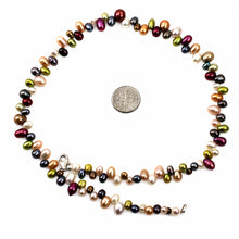 Load image into Gallery viewer, Hawaiian Rainbow Freshwater Pearl Necklace – Silver Clasp