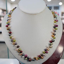 Load image into Gallery viewer, Hawaiian Rainbow Freshwater Pearl Necklace – Silver Clasp