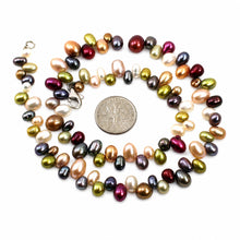 Load image into Gallery viewer, Hawaiian Rainbow Freshwater Pearl Necklace – Silver Clasp