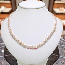 Load image into Gallery viewer, Pink Small Baroque Pearl Necklace