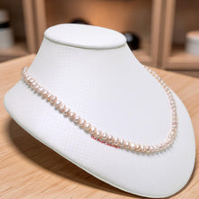 Load image into Gallery viewer, Pink Small Baroque Pearl Necklace
