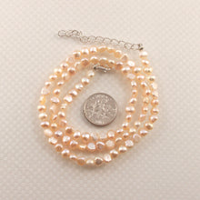 Load image into Gallery viewer, 640153S33-Genuine-Baby-Baroque-Pearls-Adjustable-Necklace-.925-Silver-Clasp