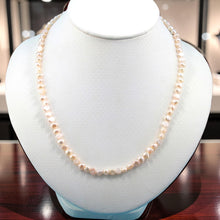Load image into Gallery viewer, Pale Pink Baby Baroque Pearl Necklace – Adjustable with .925 Clasp