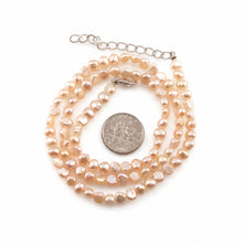 Load image into Gallery viewer, Pale Pink Baby Baroque Pearl Necklace – Adjustable with .925 Clasp