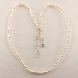 640164S33-Genuine-White-Seed-Pearls-Adjustable-Necklace-.925-Silver-Clasp