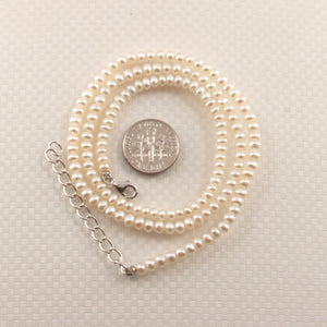 640164S33-Genuine-White-Seed-Pearls-Adjustable-Necklace-.925-Silver-Clasp