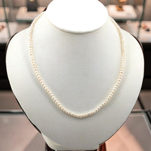 Load image into Gallery viewer, White Seed Pearl Necklace – Adjustable with .925 Silver Clasp