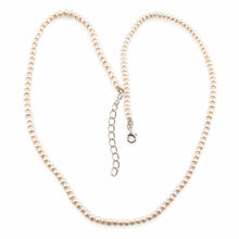 Load image into Gallery viewer, White Seed Pearl Necklace – Adjustable with .925 Silver Clasp