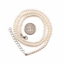 Load image into Gallery viewer, White Seed Pearl Necklace – Adjustable with .925 Silver Clasp
