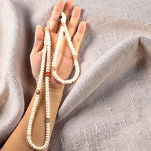 Load image into Gallery viewer, Quartz &amp; White Roundel Freshwater Pearl Endless Necklace – 33”