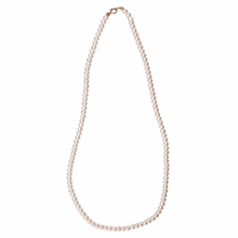 Load image into Gallery viewer, 4mm White Button Pearl Strand Necklace